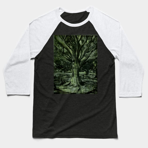 Live Oak Tree Baseball T-Shirt by MuseMints